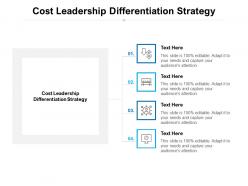 Cost leadership differentiation strategy ppt powerpoint presentation slides graphics design cpb