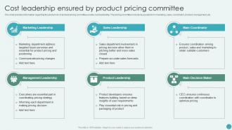 Cost Leadership Ensured By Product Pricing Committee Revamping Corporate Strategy