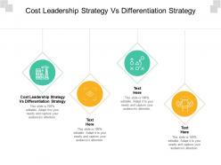 Cost leadership strategy vs differentiation strategy ppt powerpoint presentation ideas slides cpb
