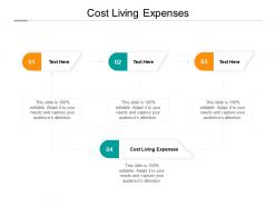 Cost living expenses ppt powerpoint presentation slides rules cpb