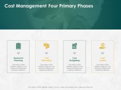 Cost management four primary phases ppt powerpoint presentation