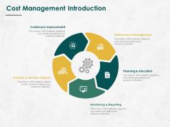 Cost management introduction ppt powerpoint presentation infographics