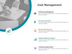 Cost management planning allocation ppt powerpoint presentation layouts introduction