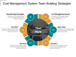 Cost management system team building strategies agile cycle cpb