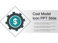 Cost model icon ppt slide
