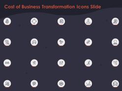 Cost of business transformation icons slide ppt powerpoint presentation outline template