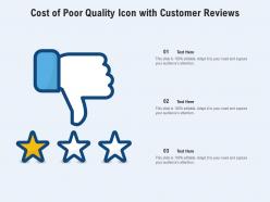 Cost Of Poor Quality Icon With Customer Reviews