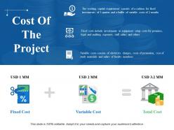 Cost of the project powerpoint slide information