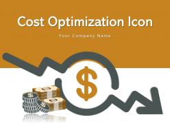 Cost Optimization Icon Business Process Digitalization Gear Circular Arrows Increasing
