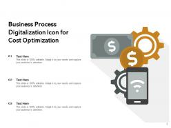Cost Optimization Icon Business Process Digitalization Gear Circular Arrows Increasing