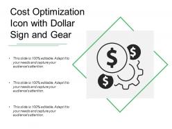 Cost optimization icon with dollar sign and gear