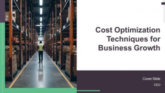 Cost Optimization Techniques For Business Growth PPT PowerPoint AT