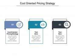 Cost oriented pricing strategy ppt powerpoint presentation model good cpb