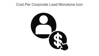 Cost Per Corporate Lead Monotone Icon In Powerpoint Pptx Png And Editable Eps Format