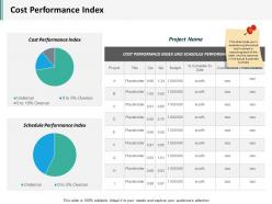 Cost performance index ppt infographics graphic images