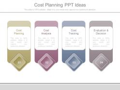 Cost planning ppt ideas