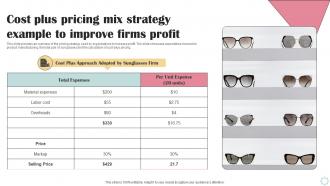 Cost Plus Pricing Mix Strategy Example Business Operational Efficiency Strategy SS V