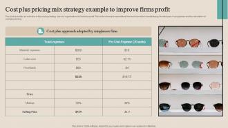 Cost Plus Pricing Mix Strategy Example Optimizing Functional Level Strategy SS V