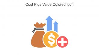 Cost Plus Value Colored Icon In Powerpoint Pptx Png And Editable Eps Format