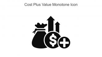 Cost Plus Value Monotone Icon In Powerpoint Pptx Png And Editable Eps Format