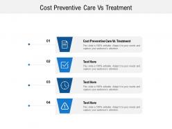 Cost preventive care vs treatment ppt powerpoint presentation ideas graphics template cpb