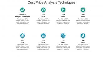 Cost price analysis techniques ppt powerpoint presentation outline graphics example cpb
