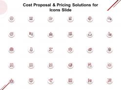 Cost proposal and pricing solutions for icons slide ppt powerpoint presentation summary aids
