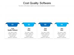 Cost quality software ppt powerpoint presentation slides tips cpb