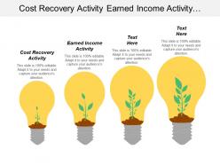 Cost Recovery Activity Earned Income Activity Window Opportunity