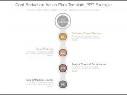 Cost reduction action plan template ppt example
