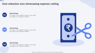 Cost Reduction Icon Showcasing Expense Cutting
