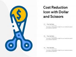 Cost reduction icon with dollar and scissors