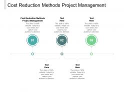 Cost reduction methods project management ppt powerpoint presentation layouts infographics cpb