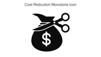Cost Reduction Monotone Icon In Powerpoint Pptx Png And Editable Eps Format