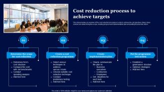 Cost Reduction Process To Achieve Targets Cost Reduction To Enhance Efficiency Strategy SS