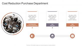 Cost Reduction Purchase Department In Powerpoint And Google Slides Cpb