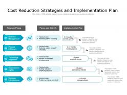 Cost reduction strategies and implementation plan