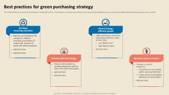 Cost Reduction Strategies Best Practices For Green Purchasing Strategy Strategy SS V