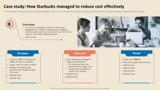 Cost Reduction Strategies Case Study How Starbucks Managed To Reduce Cost Effectively Strategy SS V