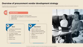 Cost Reduction Strategies Overview Of Procurement Vendor Development Strategy Strategy SS V