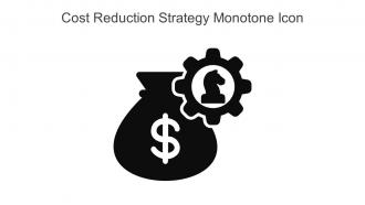 Cost Reduction Strategy Monotone Icon In Powerpoint Pptx Png And Editable Eps Format