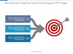 Cost reduction target and ideas circular diagram ppt images