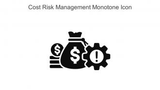 Cost Risk Management Monotone Icon In Powerpoint Pptx Png And Editable Eps Format