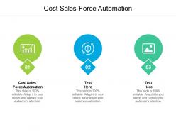 Cost sales force automation ppt powerpoint presentation ideas templates cpb