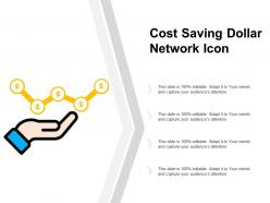 Cost saving dollar network icon