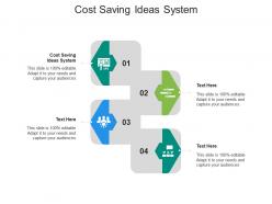 Cost saving ideas system ppt powerpoint presentation show visual aids cpb