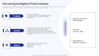 Cost Saving Strategies Of Fossil Company Implementation Of Cost Efficiency Methods For Increasing Business