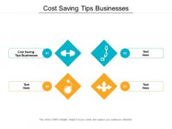 Cost saving tips businesses ppt powerpoint presentation styles design templates cpb