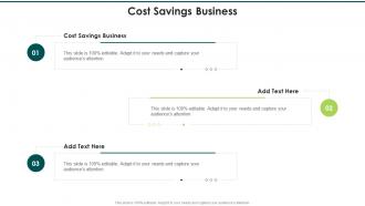 Cost Savings Business In Powerpoint And Google Slides Cpb