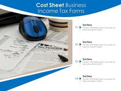 Cost sheet business income tax forms